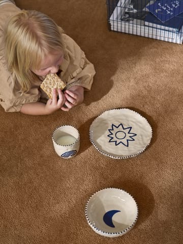 Naive barnservis 3 delar - Deep blue - Ferm Living