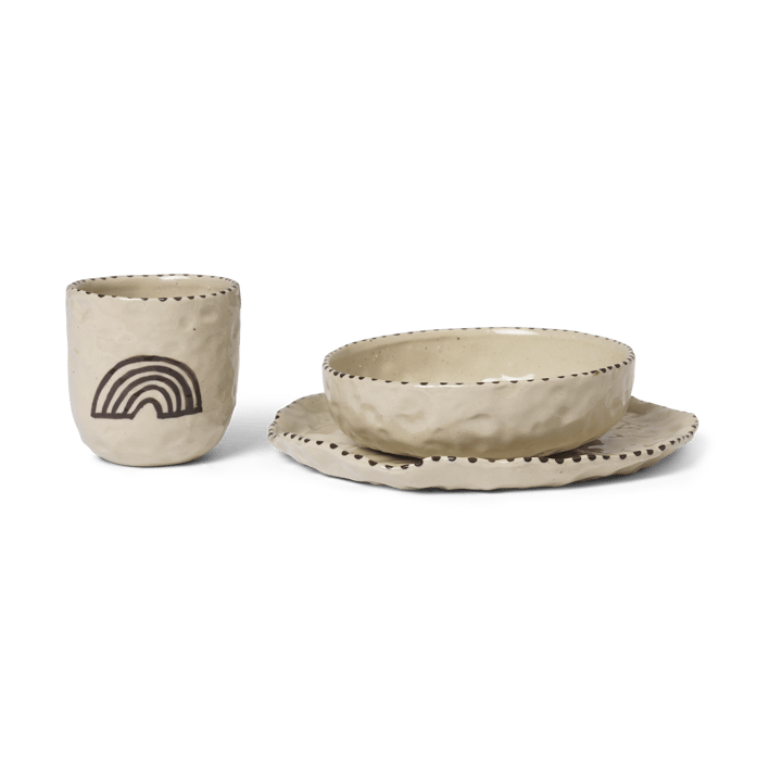 Naive barnservis 3 delar, Red brown Ferm Living