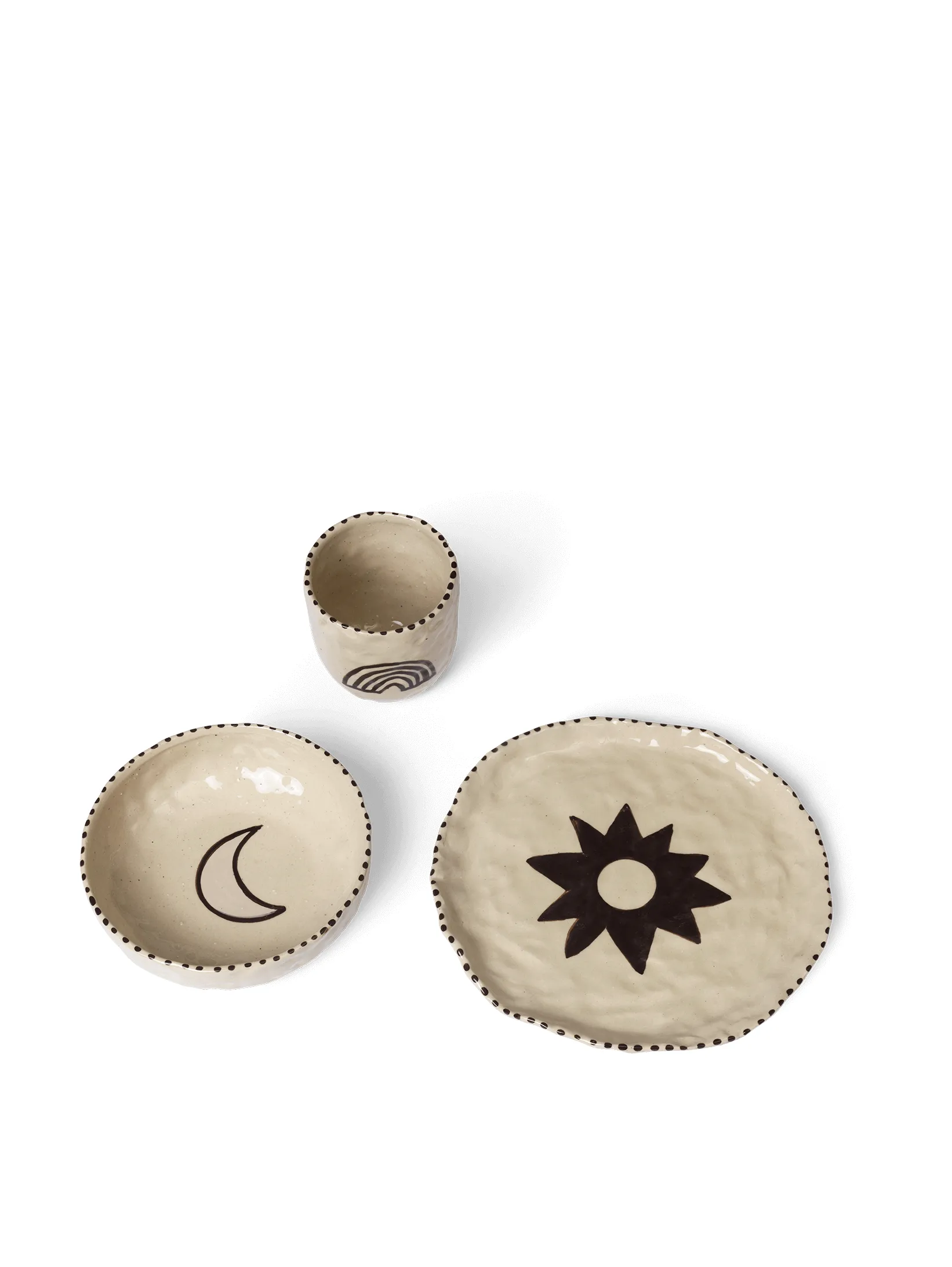 Naive barnservis 3 delar, Red brown Ferm Living