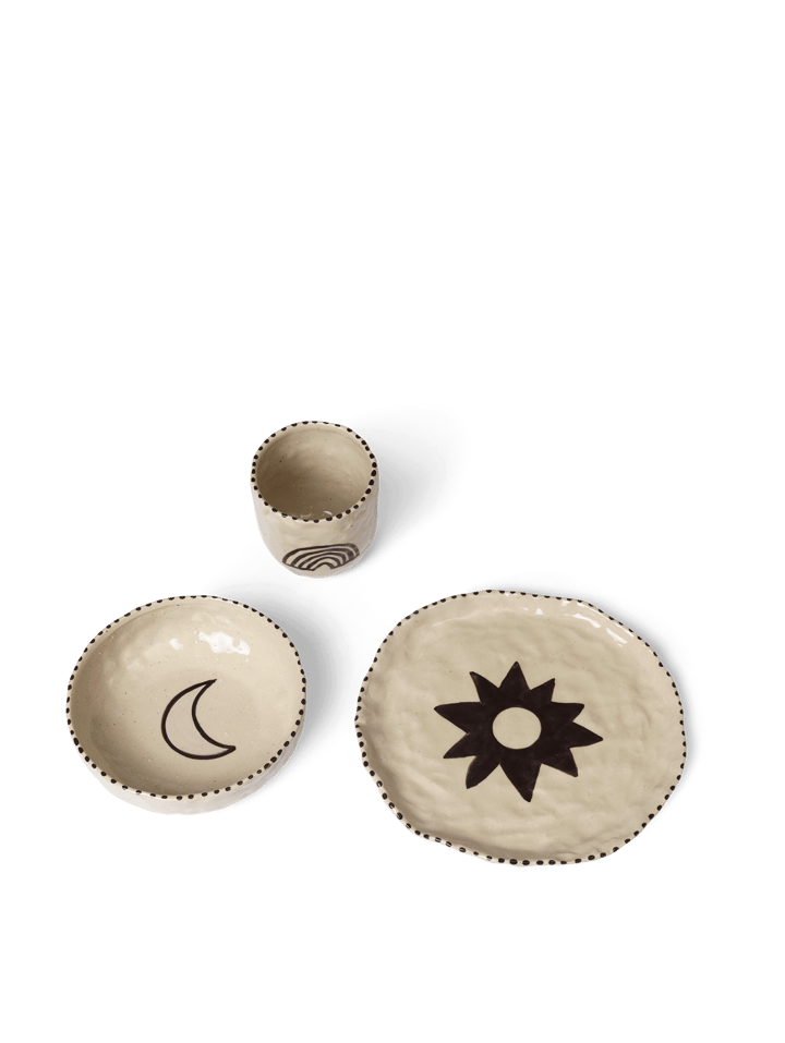 Naive barnservis 3 delar, Red brown Ferm Living