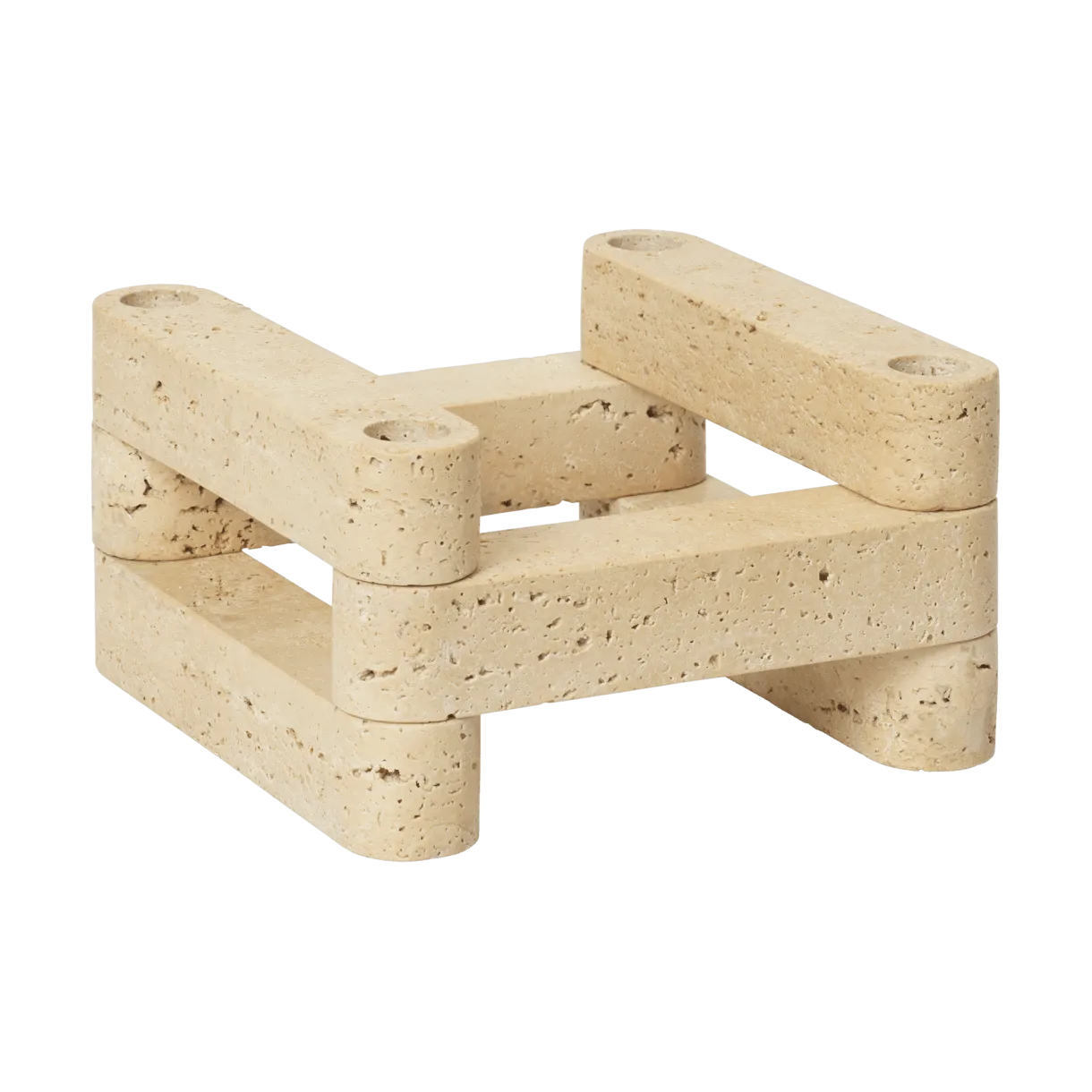 Newel modul ljusstake 6 delar, Travertine Ferm Living