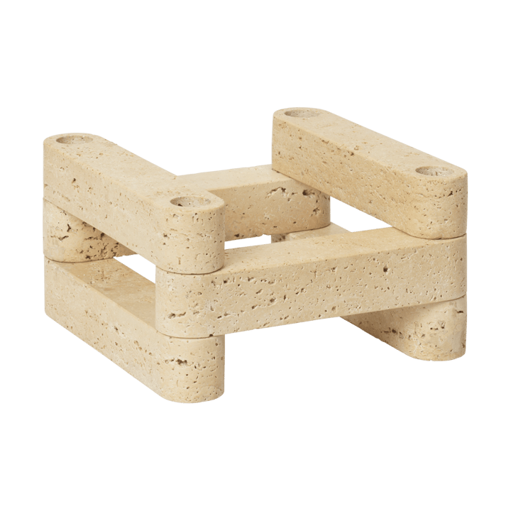 Newel modul ljusstake - Travertine - Ferm Living