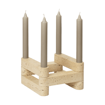 Newel modul ljusstake - Travertine - Ferm Living