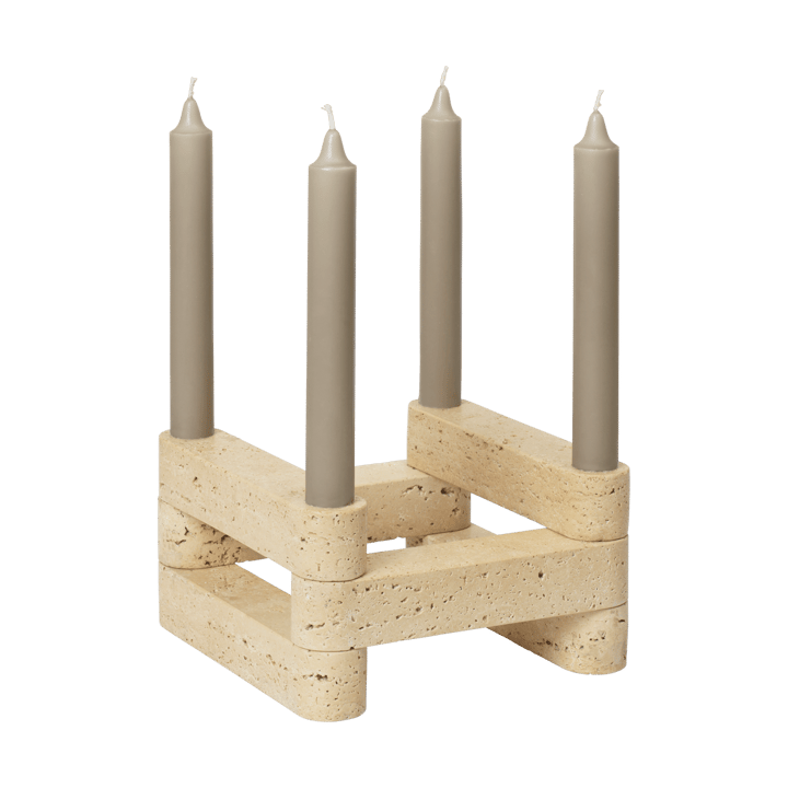 Newel modul ljusstake, Travertine Ferm Living