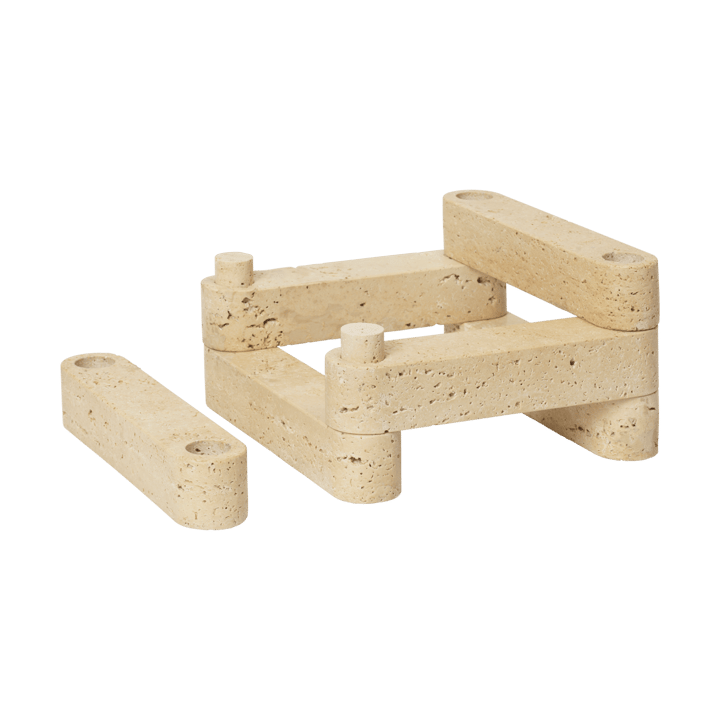 Newel modul ljusstake, Travertine Ferm Living
