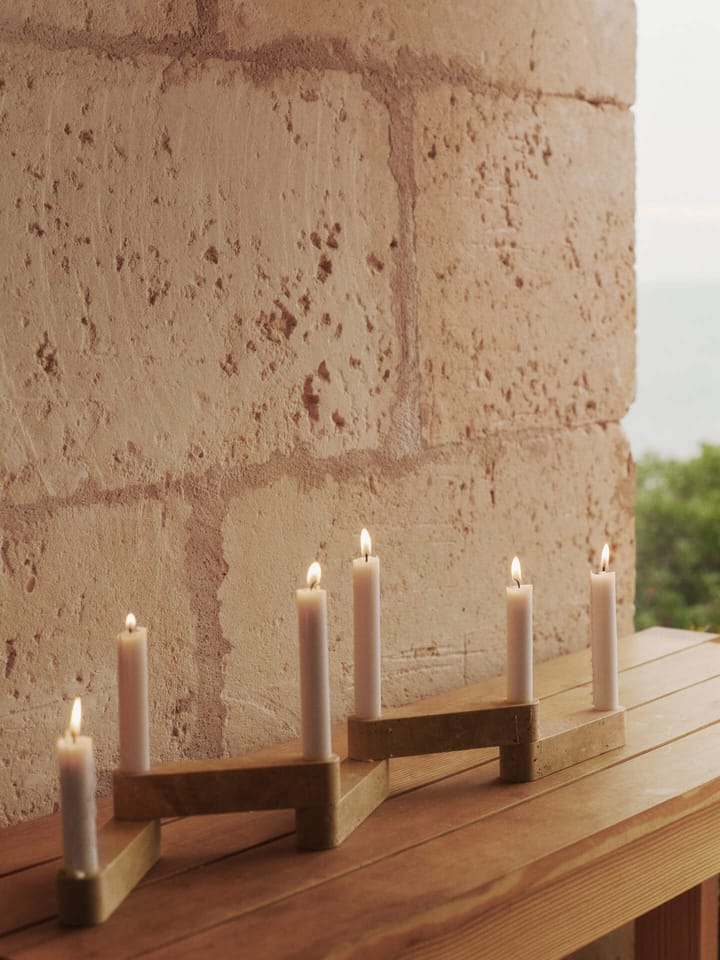 Newel modul ljusstake, Travertine Ferm Living