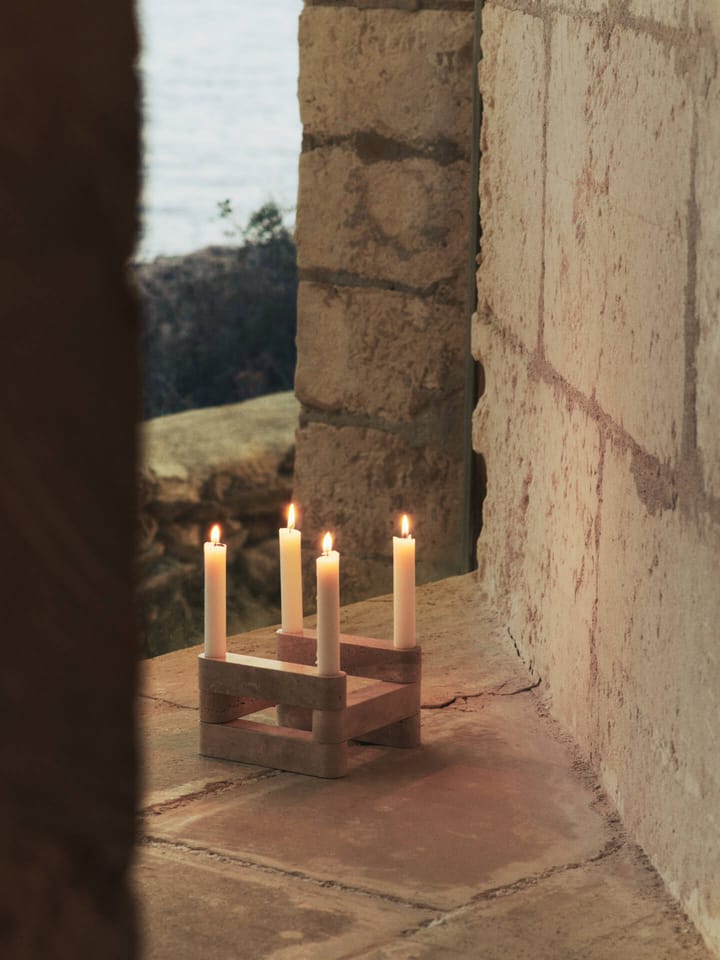 Newel modul ljusstake, Travertine Ferm Living