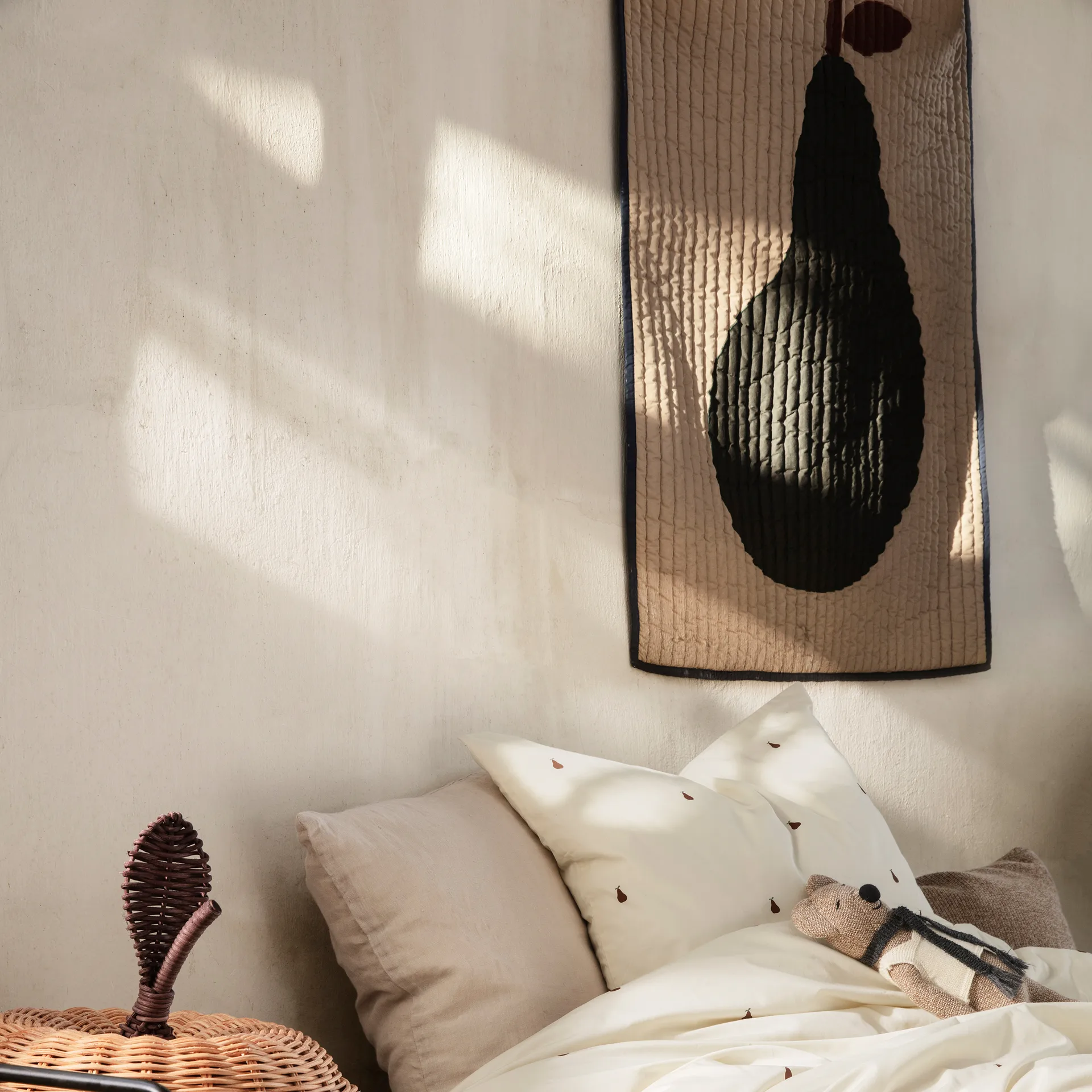 Pear filt 80x110 cm, Sand-mörkgrön Ferm Living