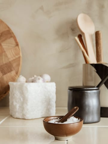 Petite saltskål med sked 2 delar - Chocolate - Ferm Living