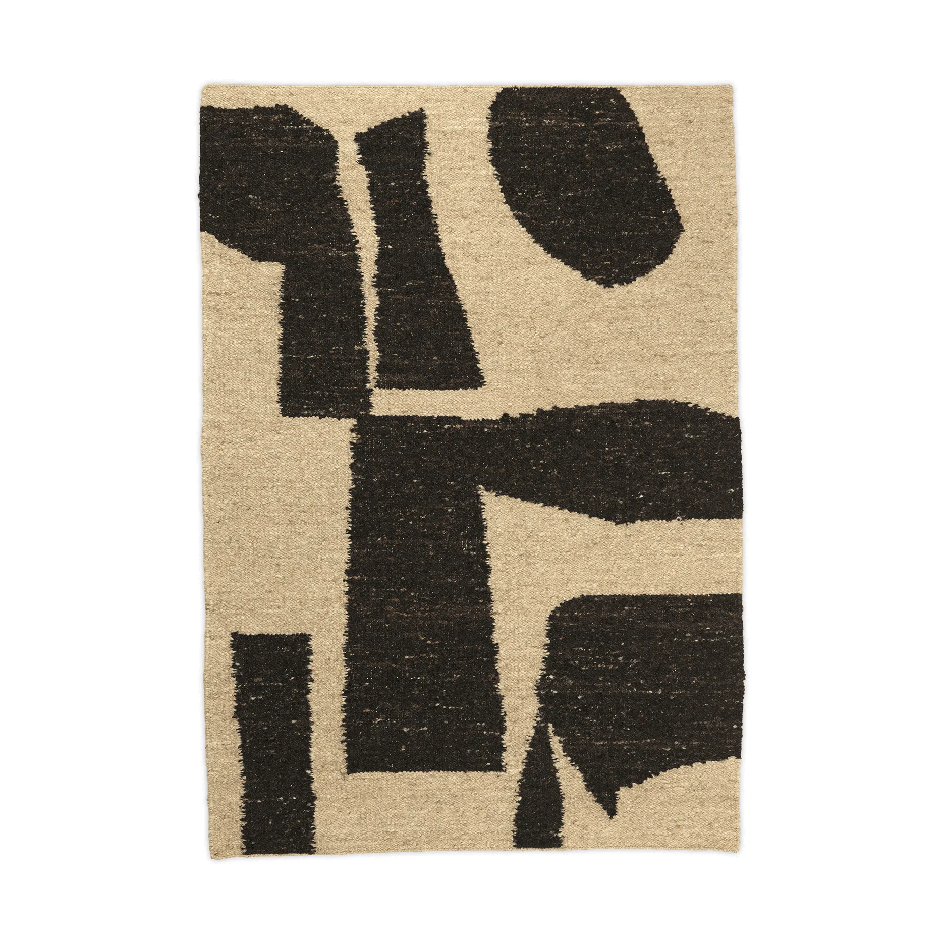 Piece ullmatta, Off-white-Coffee, 140x200 cm Ferm Living