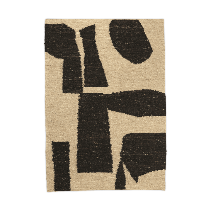 Piece ullmatta - Off-white-Coffee, 140x200 cm - Ferm Living