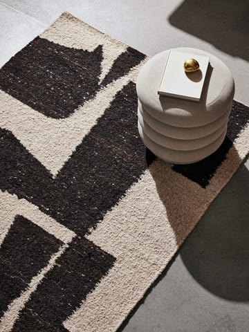 Piece ullmatta - Off-white-Coffee, 140x200 cm - Ferm Living