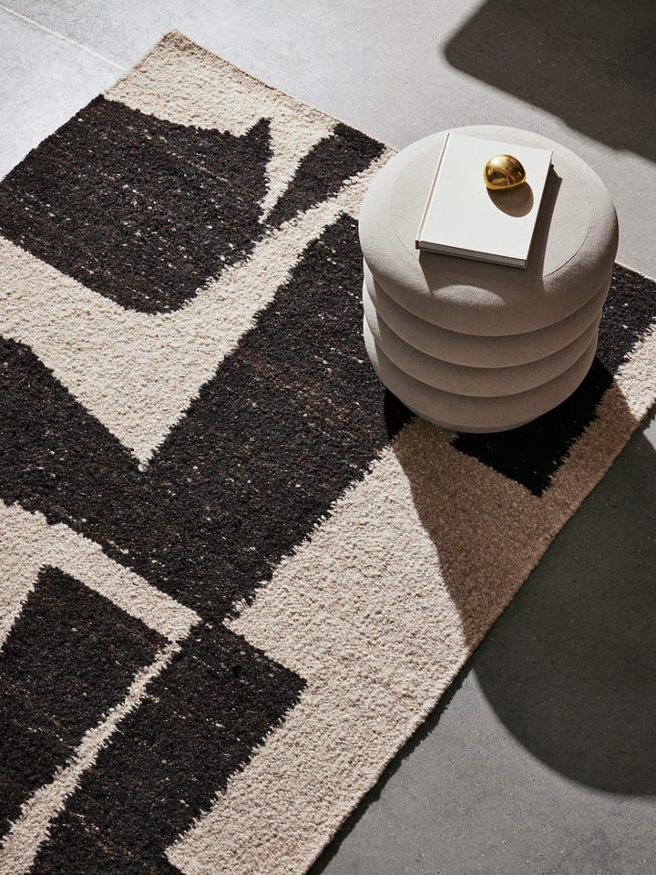 Piece ullmatta, Off-white-Coffee, 140x200 cm Ferm Living
