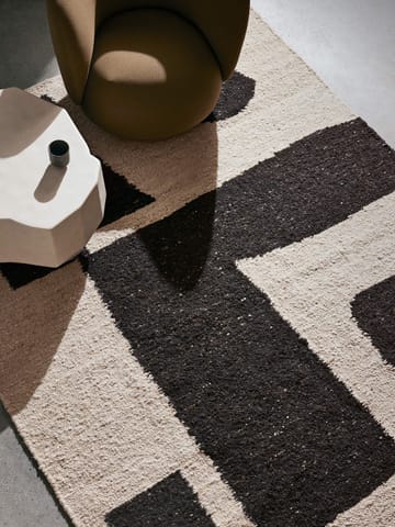 Piece ullmatta - Off-white-Coffee, 200x300 cm - Ferm Living