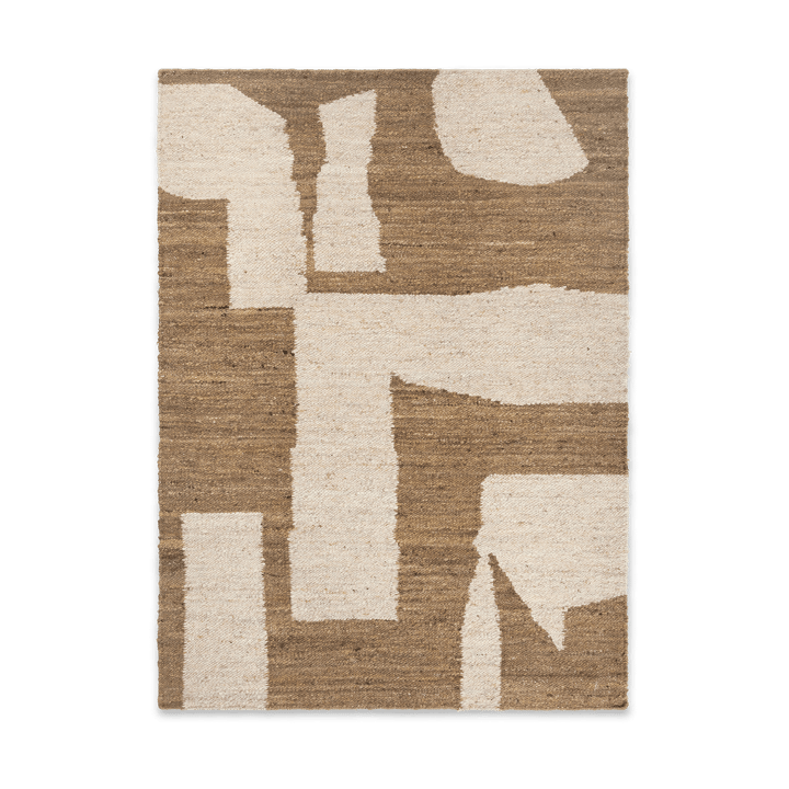Piece ullmatta - Off-white-Toffee, 140x200 cm - ferm LIVING