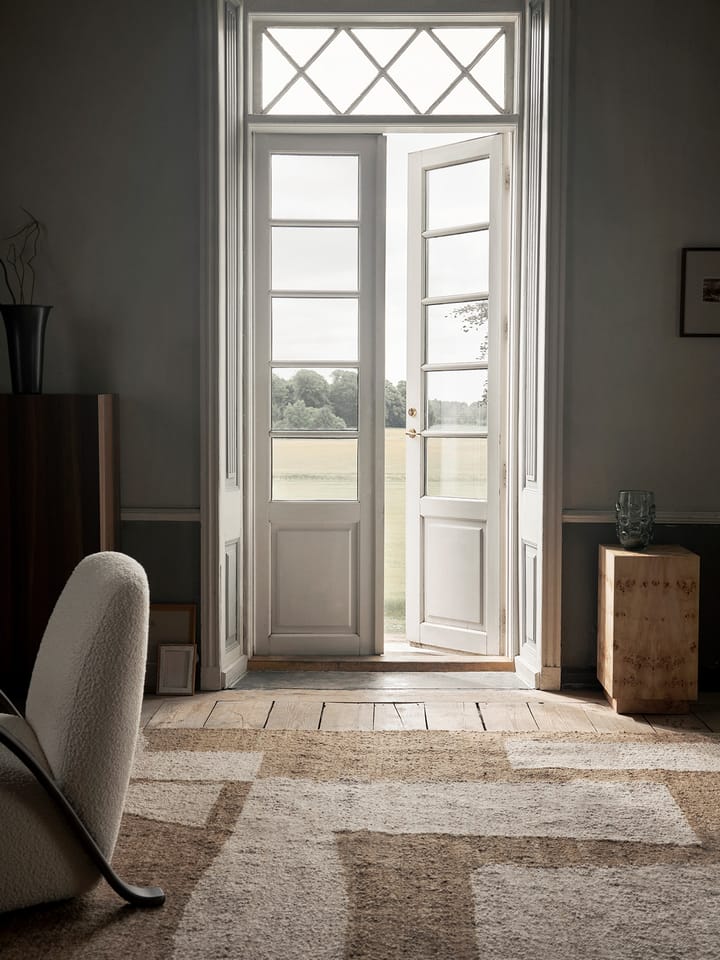 Piece ullmatta, Off-white-Toffee, 200x300 cm Ferm Living