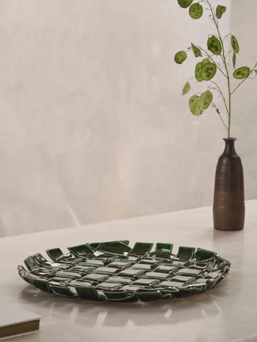 Plait fat Ø30 cm - Emerald green - Ferm Living