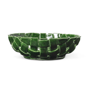 Plait skål Ø30 cm - Emerald green - Ferm Living