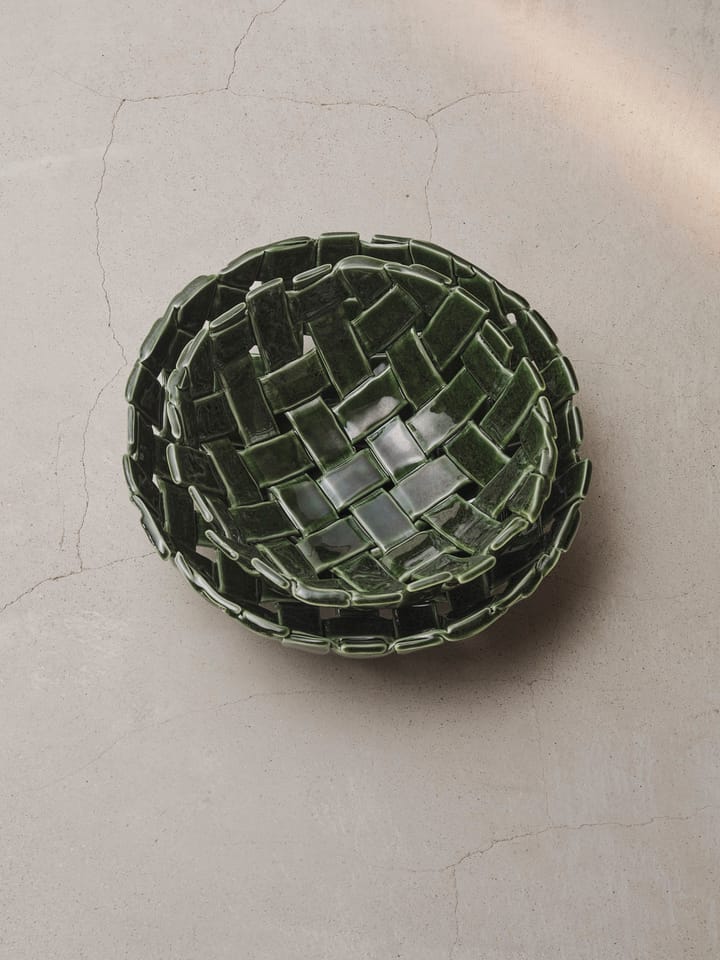 Plait skål Ø30 cm, Emerald green Ferm Living