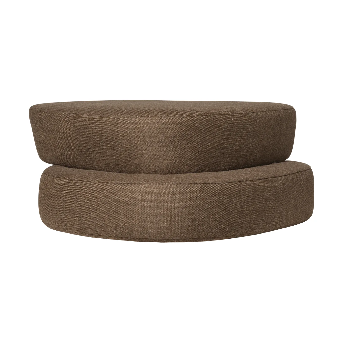 Plyo staple ottoman, Dark brown Ferm Living