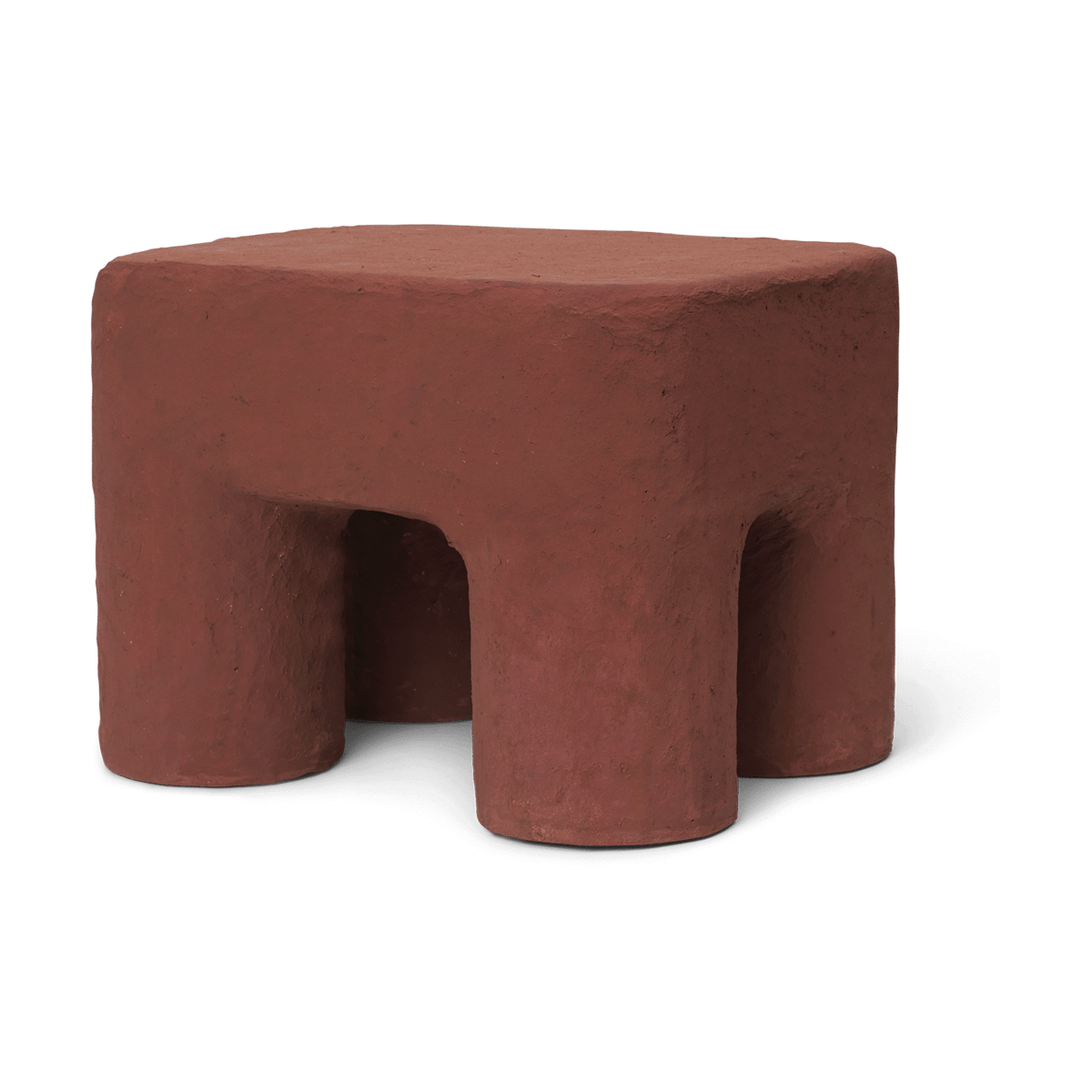 Ferm Living Podo pall Red Brown | Skandinavisk Design | Pallar | Röd
