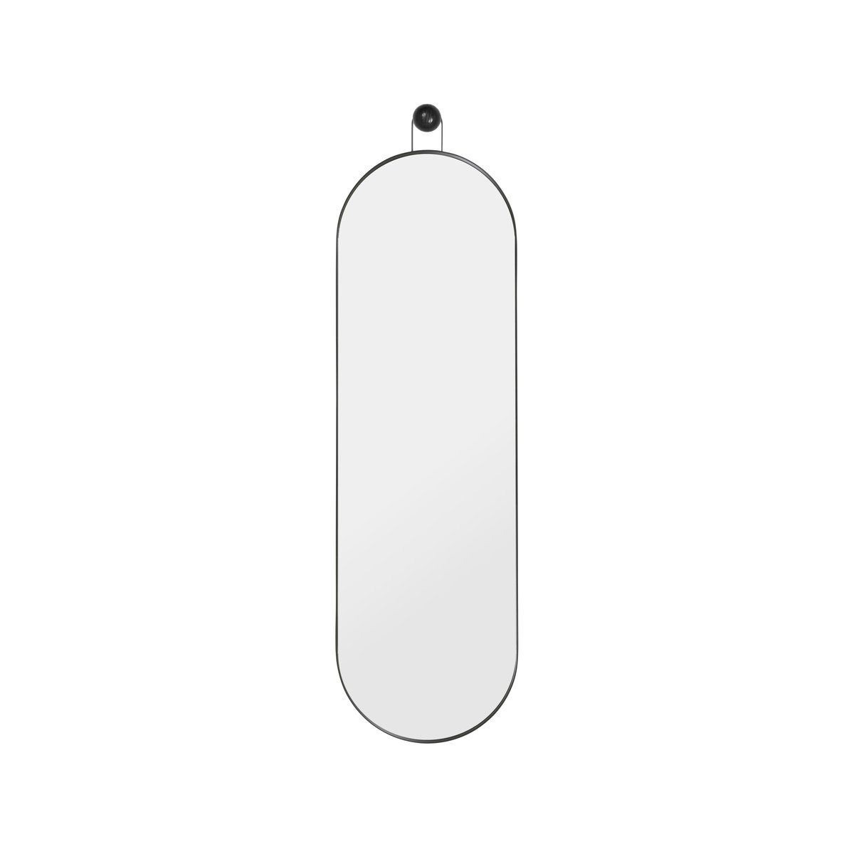 Ferm Living Poise oval spegel svart | Skandinavisk Design | Väggspeglar | Svart
