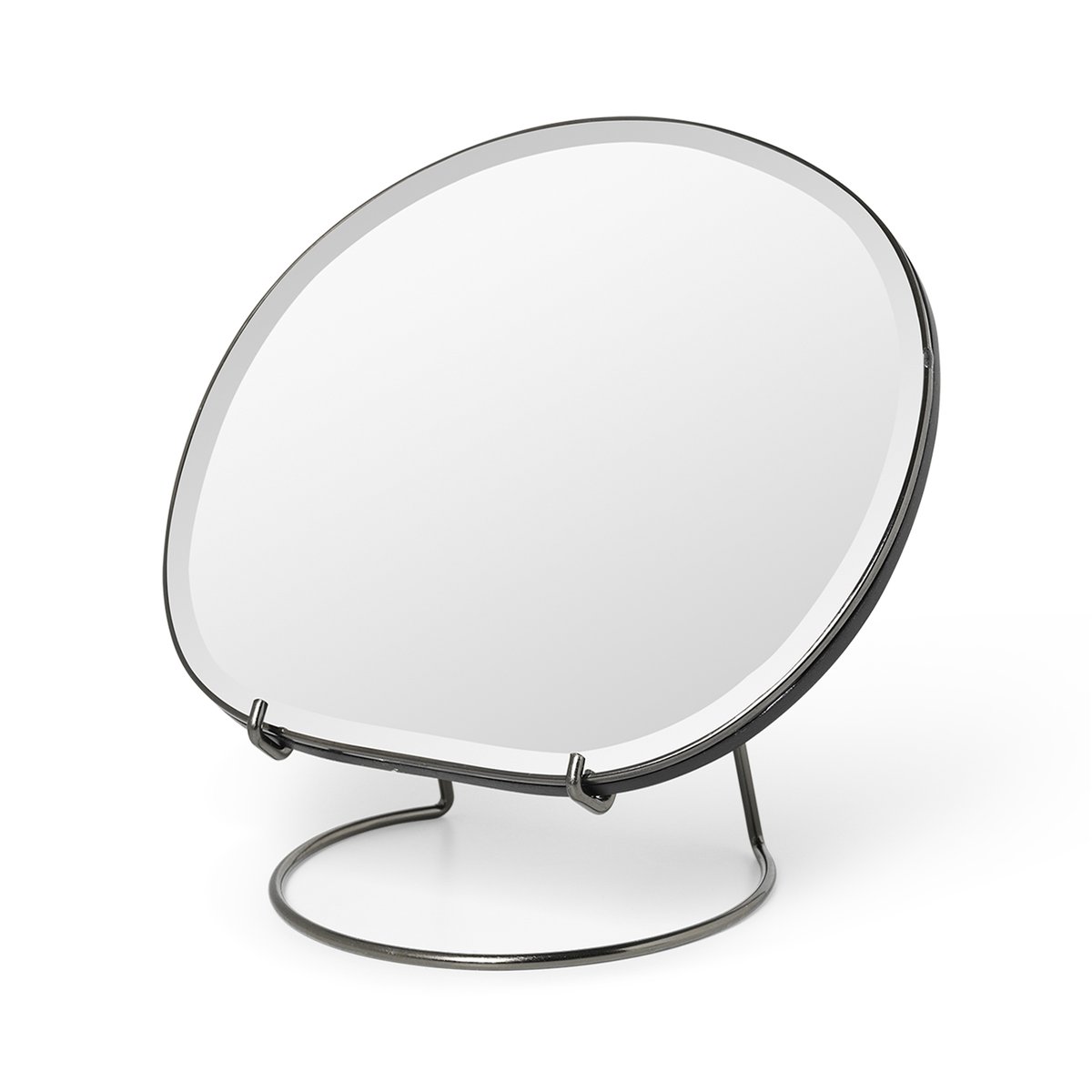 Ferm Living Pond bordsspegel Dark chrome | Skandinavisk Design | Bordsspeglar | Silverfärgad