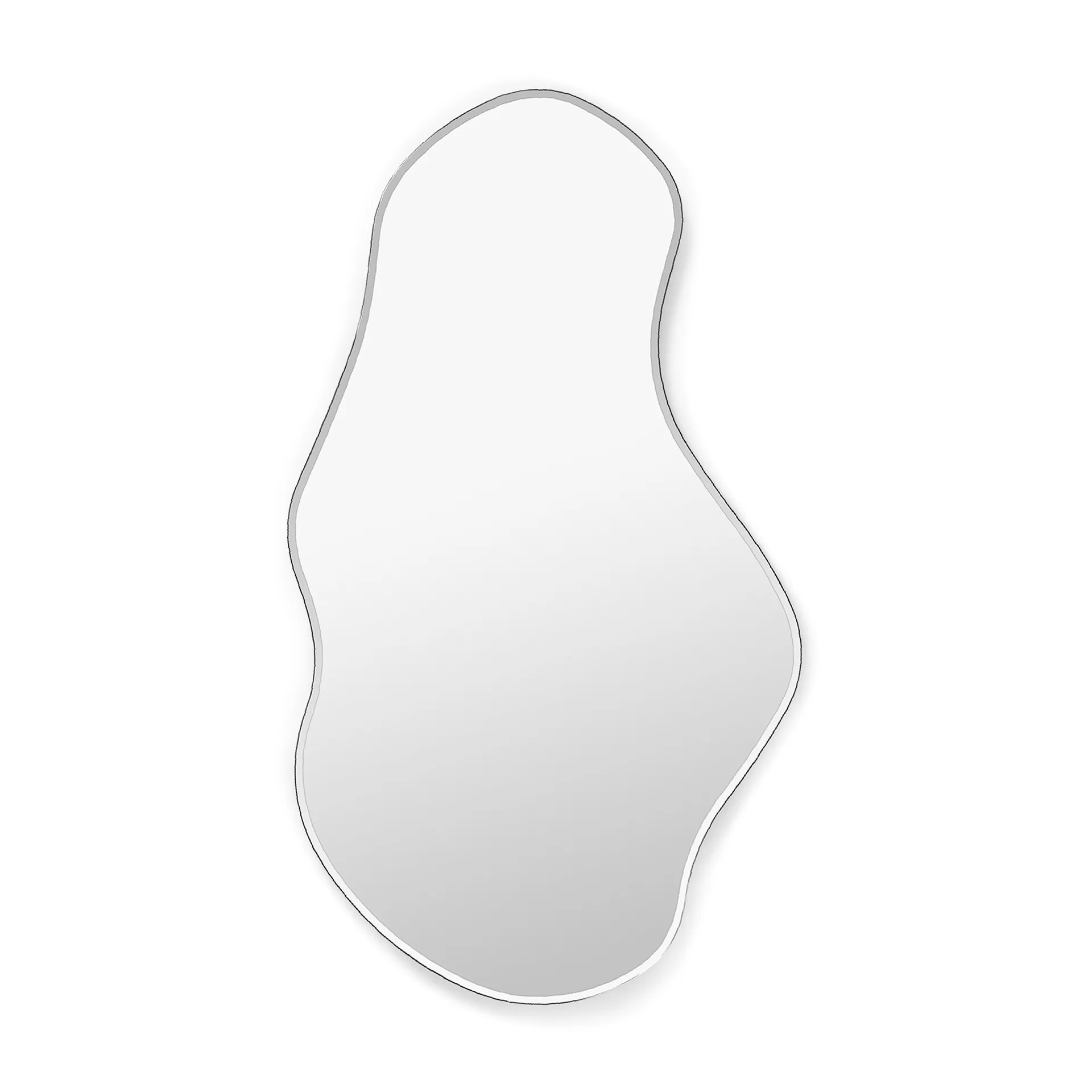 Pond spegel large, Dark chrome Ferm Living