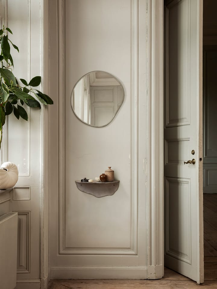 Pond spegel, Small dark chrome Ferm Living