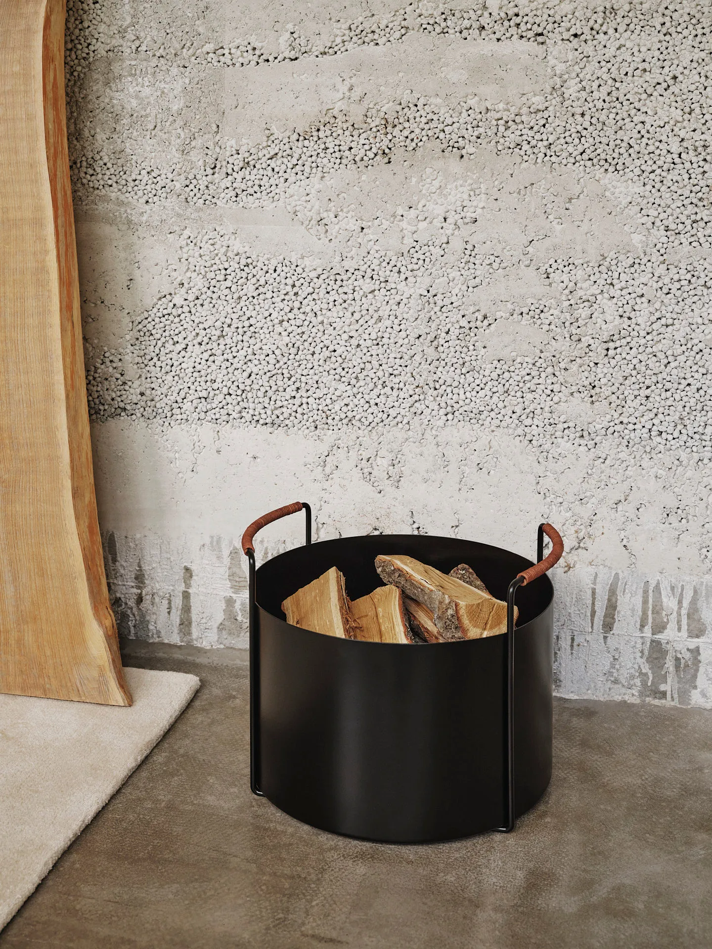 Port vedkorg, 42x40x32,4 cm, Black Ferm Living