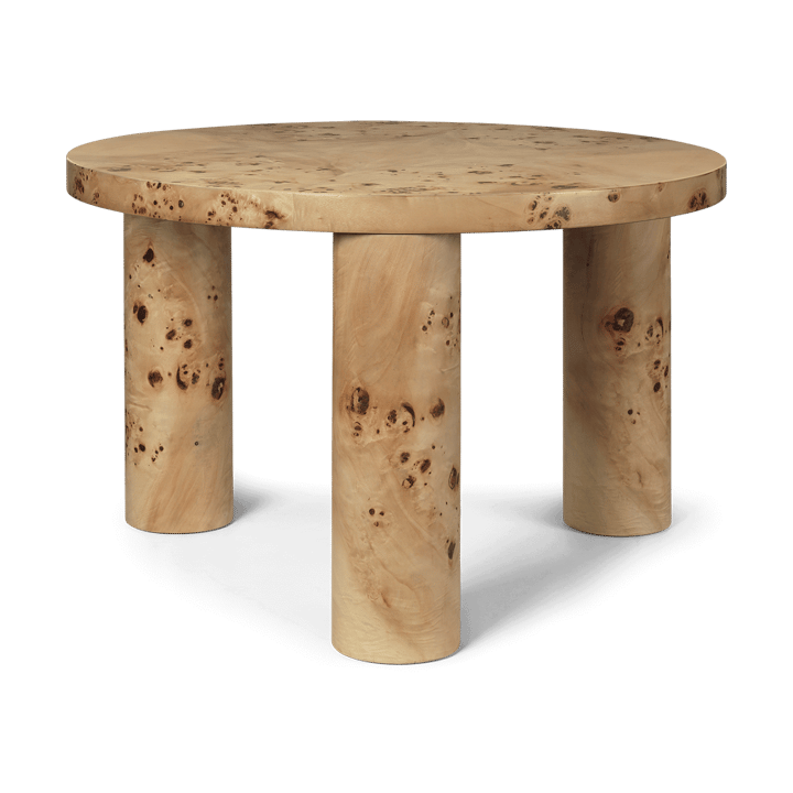 Post soffbord small Ø65 cm - Burl veneer - Ferm Living
