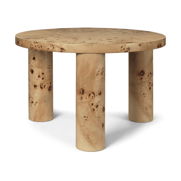 Post soffbord small Ø65 cm - Burl veneer - Ferm LIVING