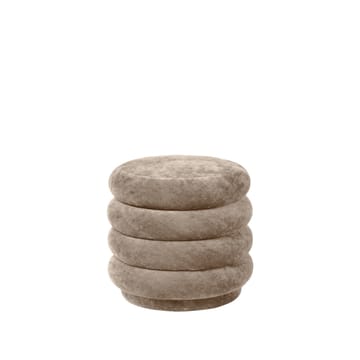 Pouf Round sittpuff - tyg faded velvet 26 beige - Ferm Living