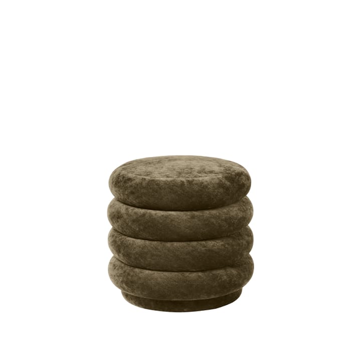 Pouf Round sittpuff - tyg faded velvet 3 forest - Ferm Living