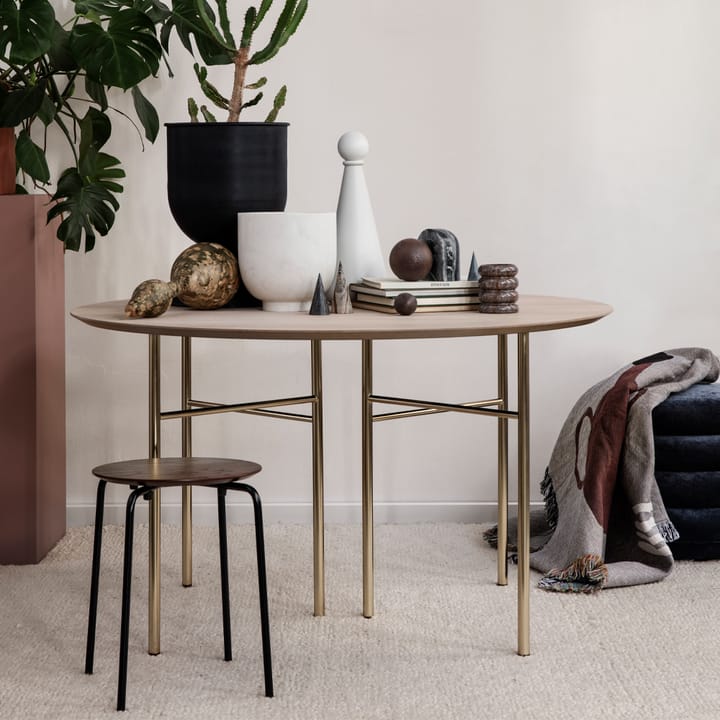 Pouf Round sittpuff, tyg faded velvet 3 forest Ferm Living