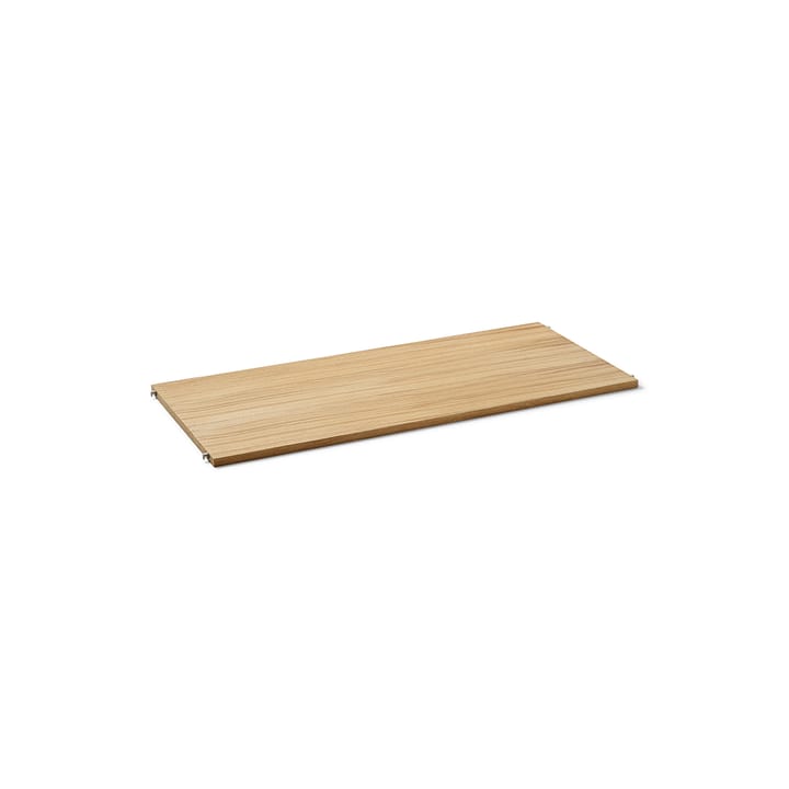 Punctual Perforated hylla 90 cm - oak oiled, light grey - Ferm Living