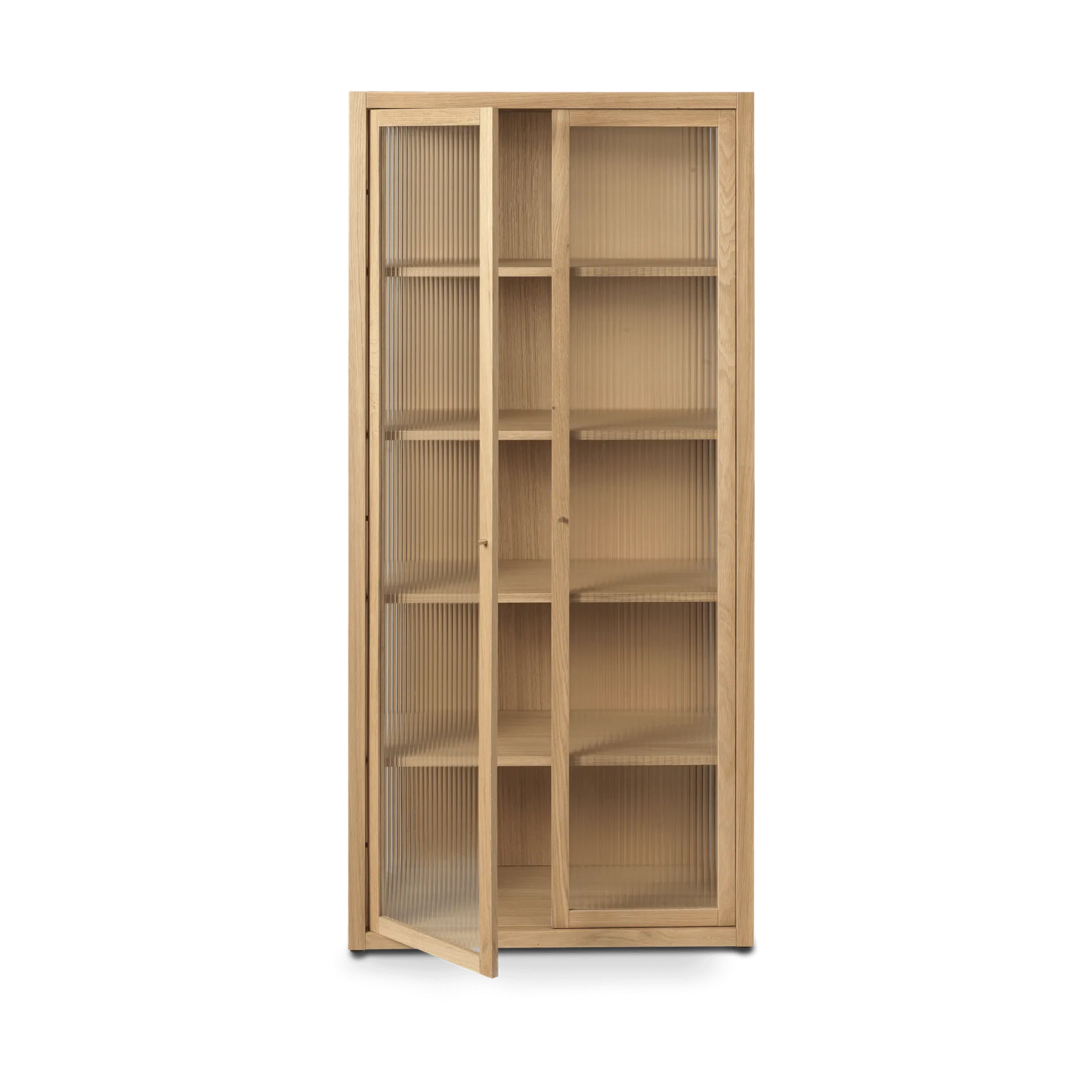 Reed vitrinskåp 70x155 cm, Natural oak Ferm Living
