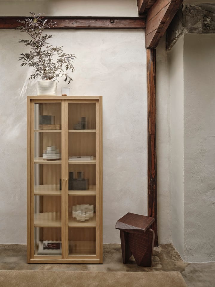 Reed vitrinskåp 70x155 cm, Natural oak Ferm Living