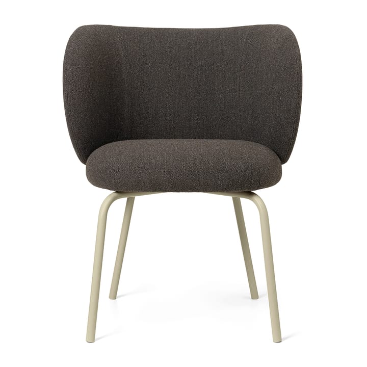 Rico dining chair hallingdal - Dark grey brown-cashmere - Ferm Living