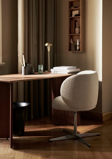 Rico dining chair swivel bouclé - Off-white - Ferm Living