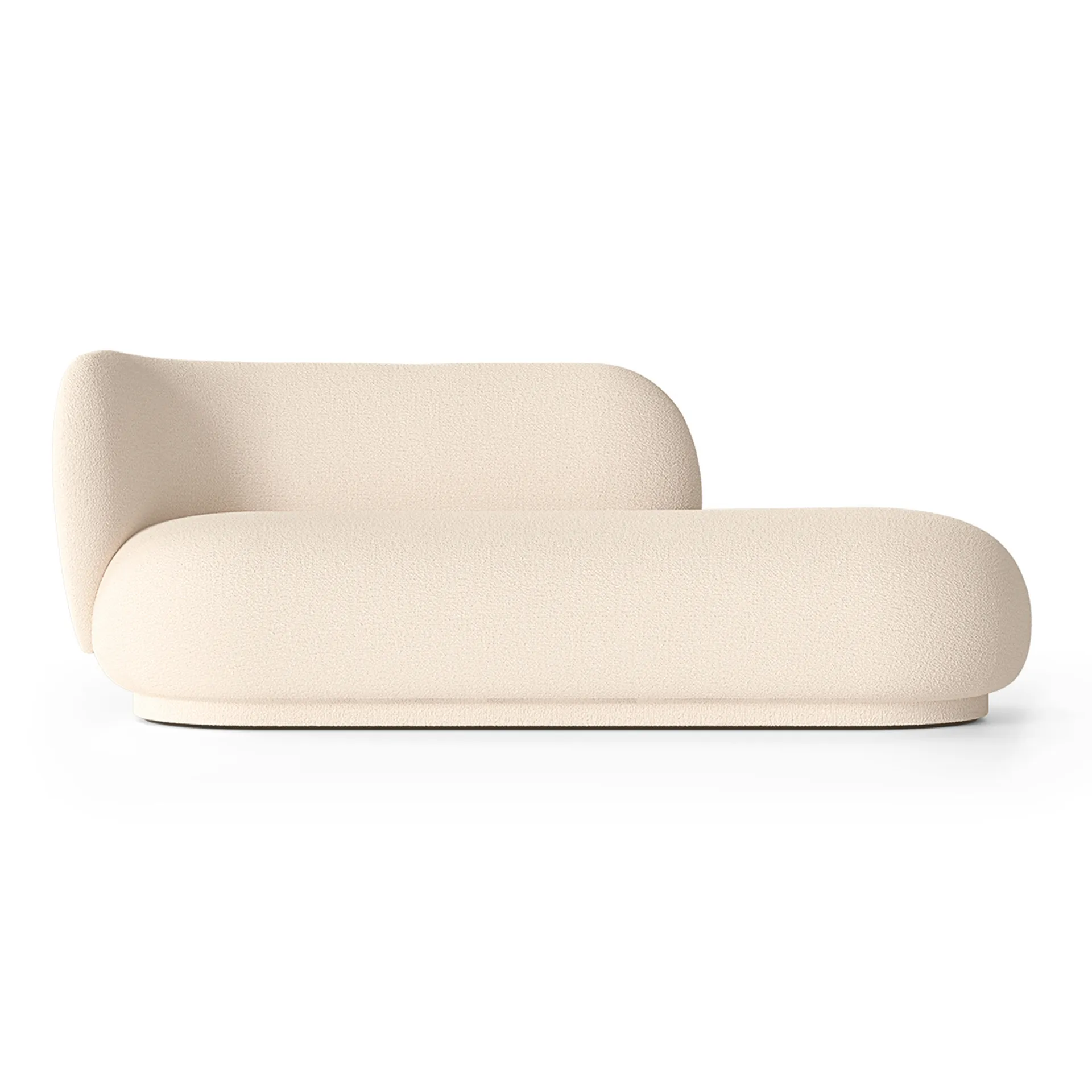 Rico divan schäslong bouclé vänster, Wool offwhite Ferm Living