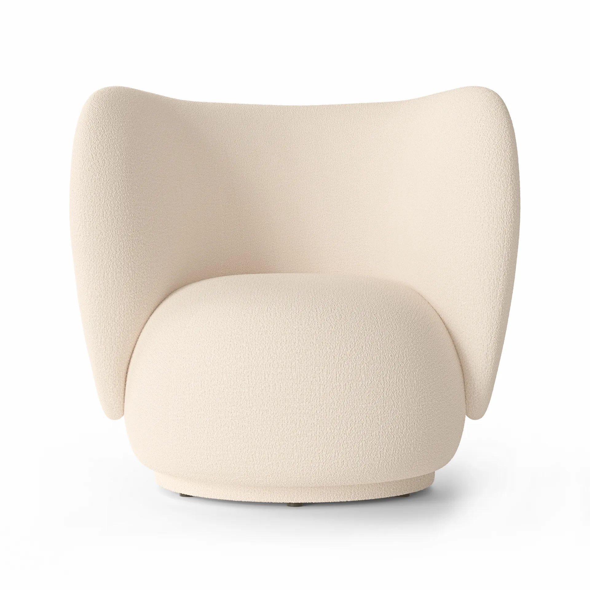 Rico lounge chair bouclé, Wool bouclé offwhite Ferm Living
