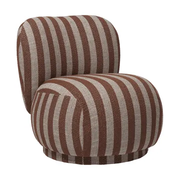 Rico lounge chair piccolo fåtölj - Louisiana, Sand-chocolate - Ferm Living