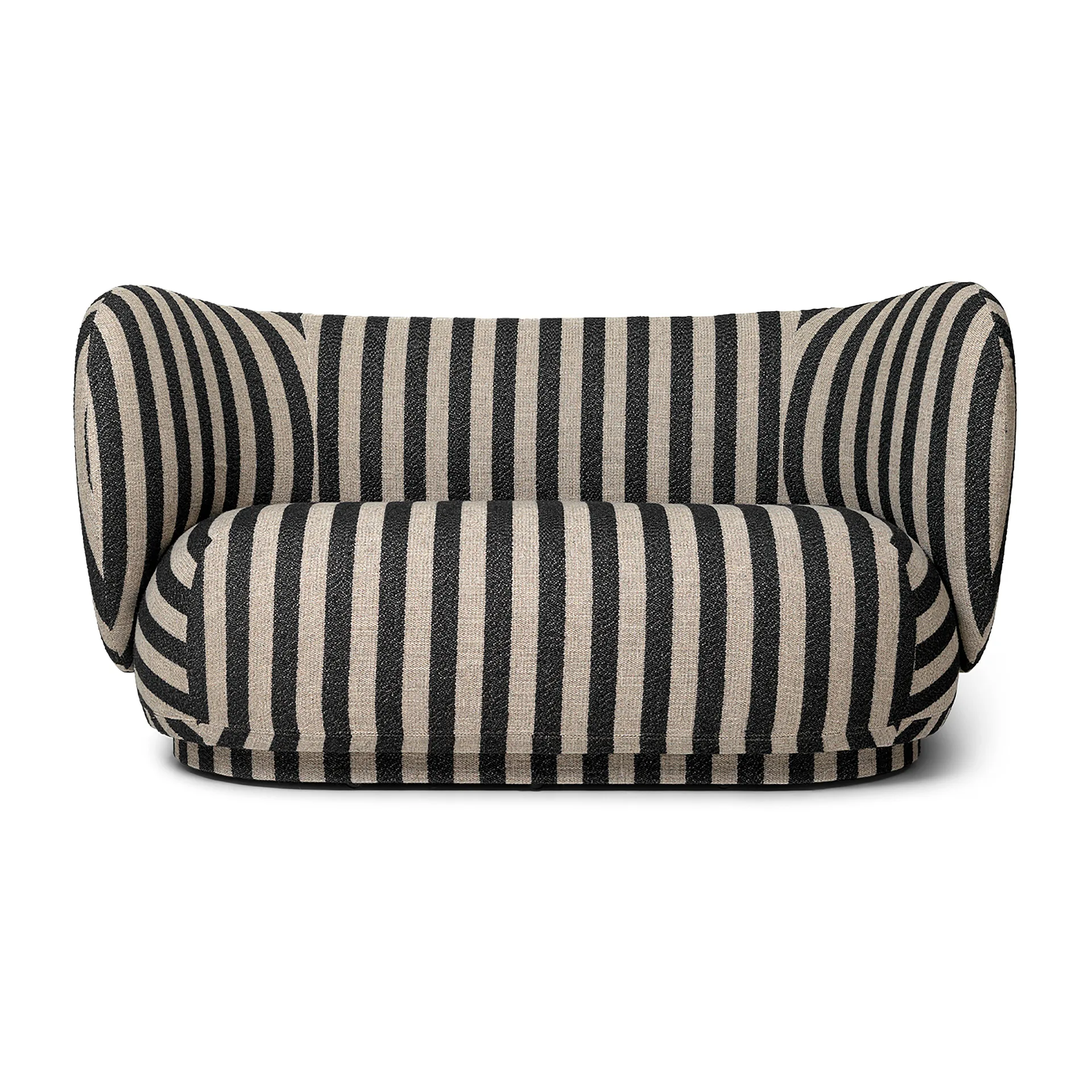 Rico soffa 2-sits, Louisiana sand black Ferm Living