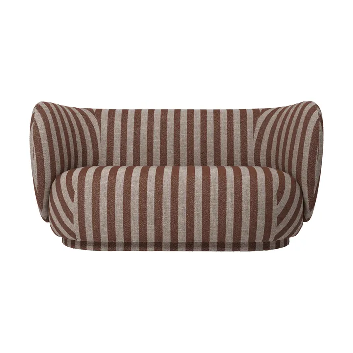 Rico soffa 2-sits - Louisiana, Sand-chocolate - Ferm Living
