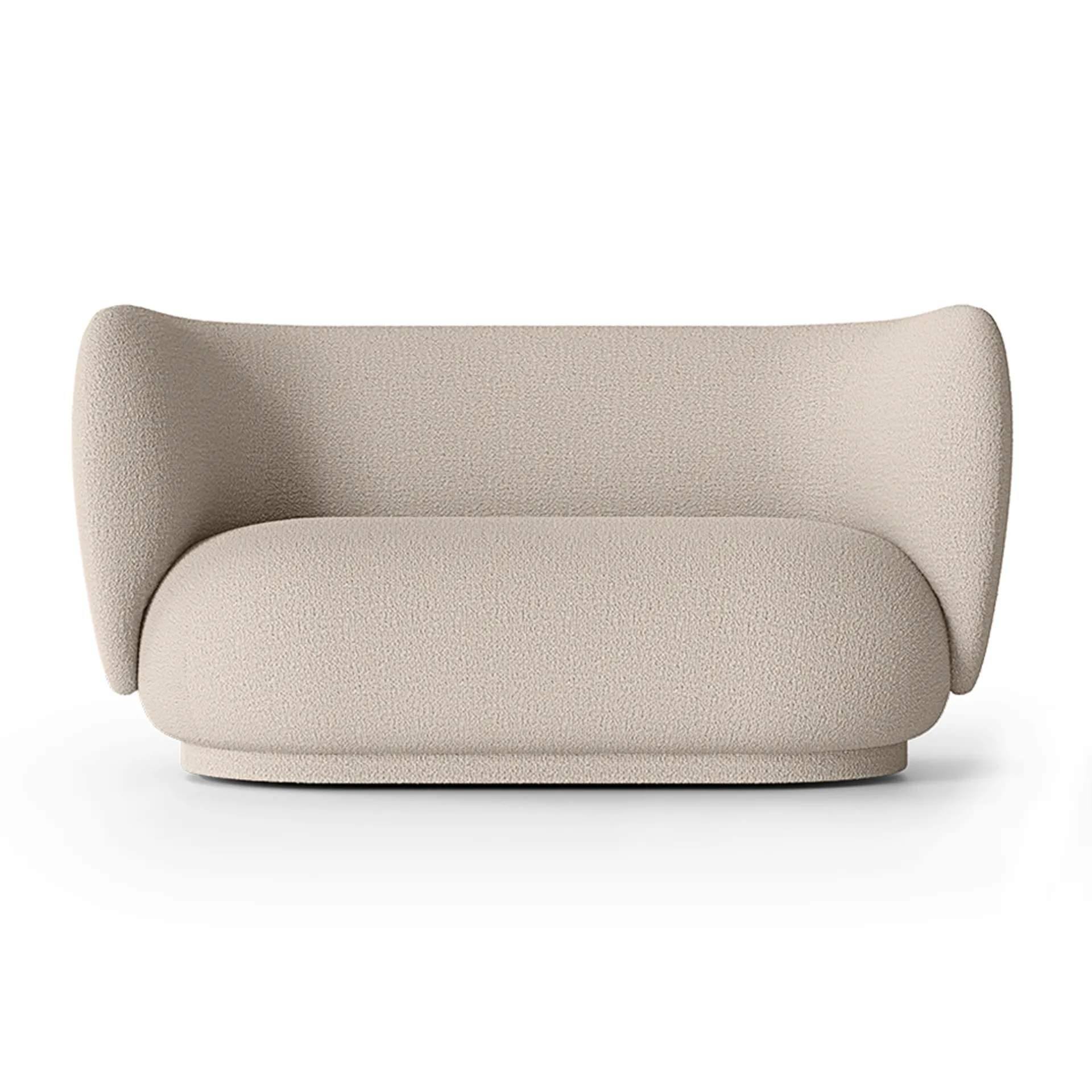Rico soffa bouclé 2-sits, Wool bouclé natural Ferm Living