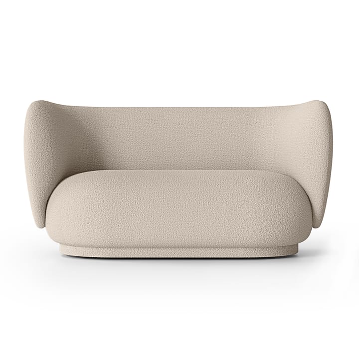 Rico soffa bouclé 2-sits - Wool bouclé natural - Ferm Living