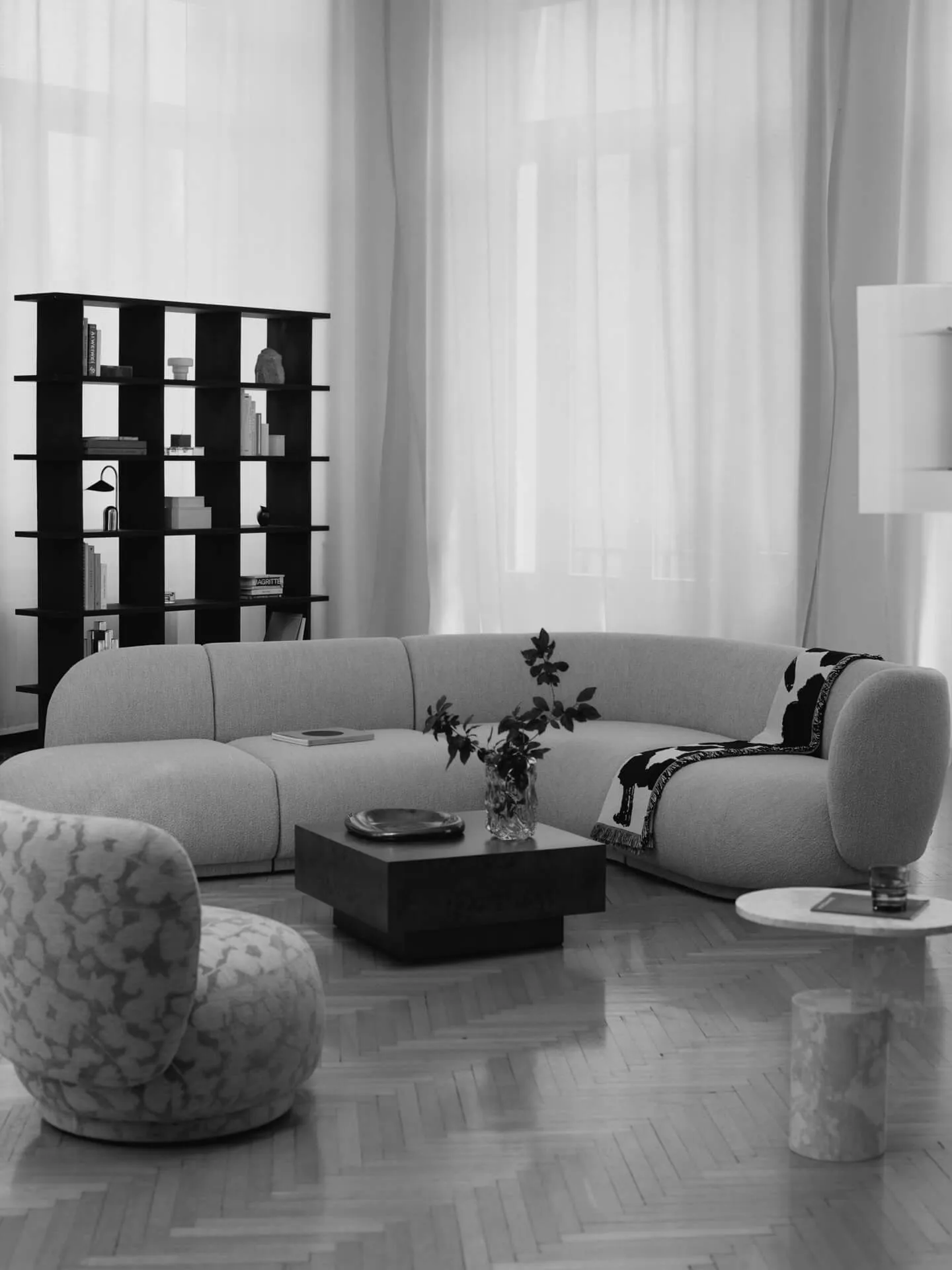 Rico soffmodul center Soft Bouclé, Natural Ferm Living