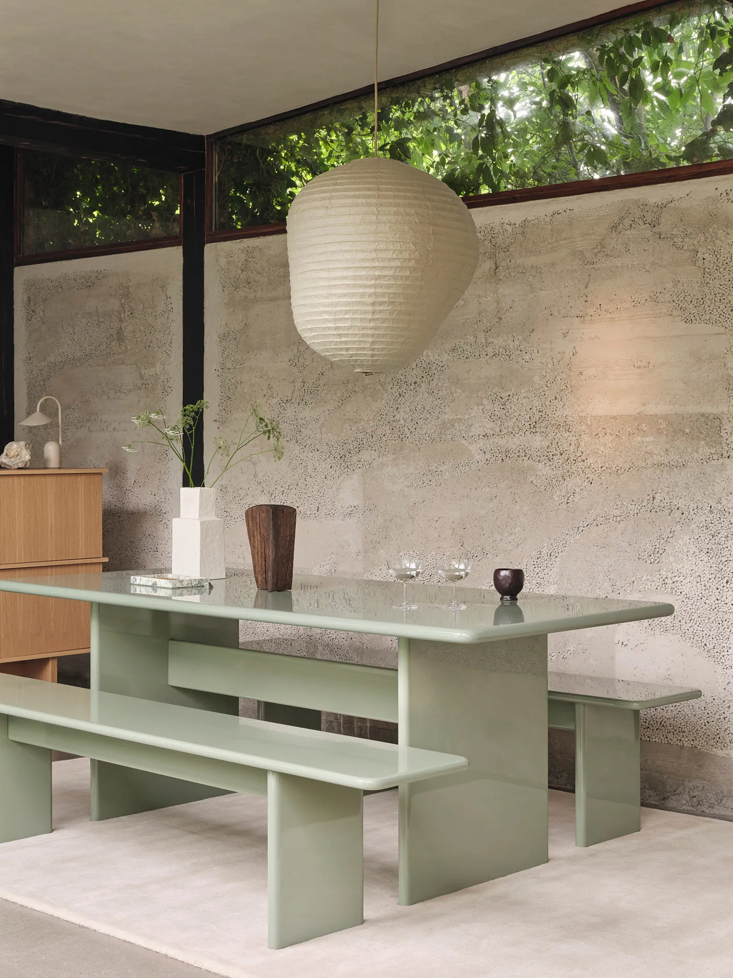 Rink matbord small 200x90x74 cm, Tea green Ferm Living