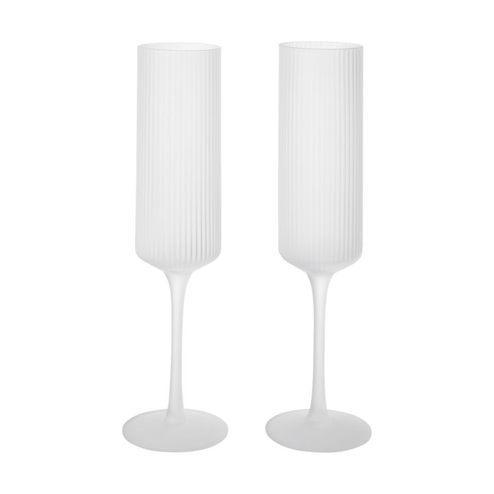 Ripple Champagne flutes champagneglas 15 cl 2-pack - Frosted - Ferm Living